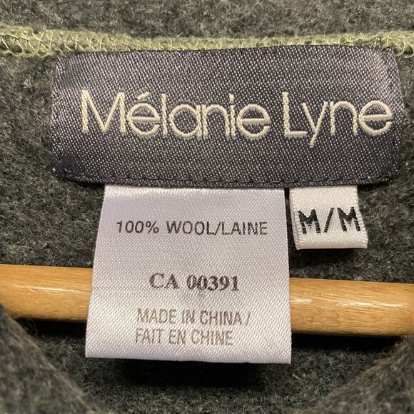 Melanie Lyne Green Wool Fall Career Jacket Blazer Shacket Size Medium - Picture 4 of 9